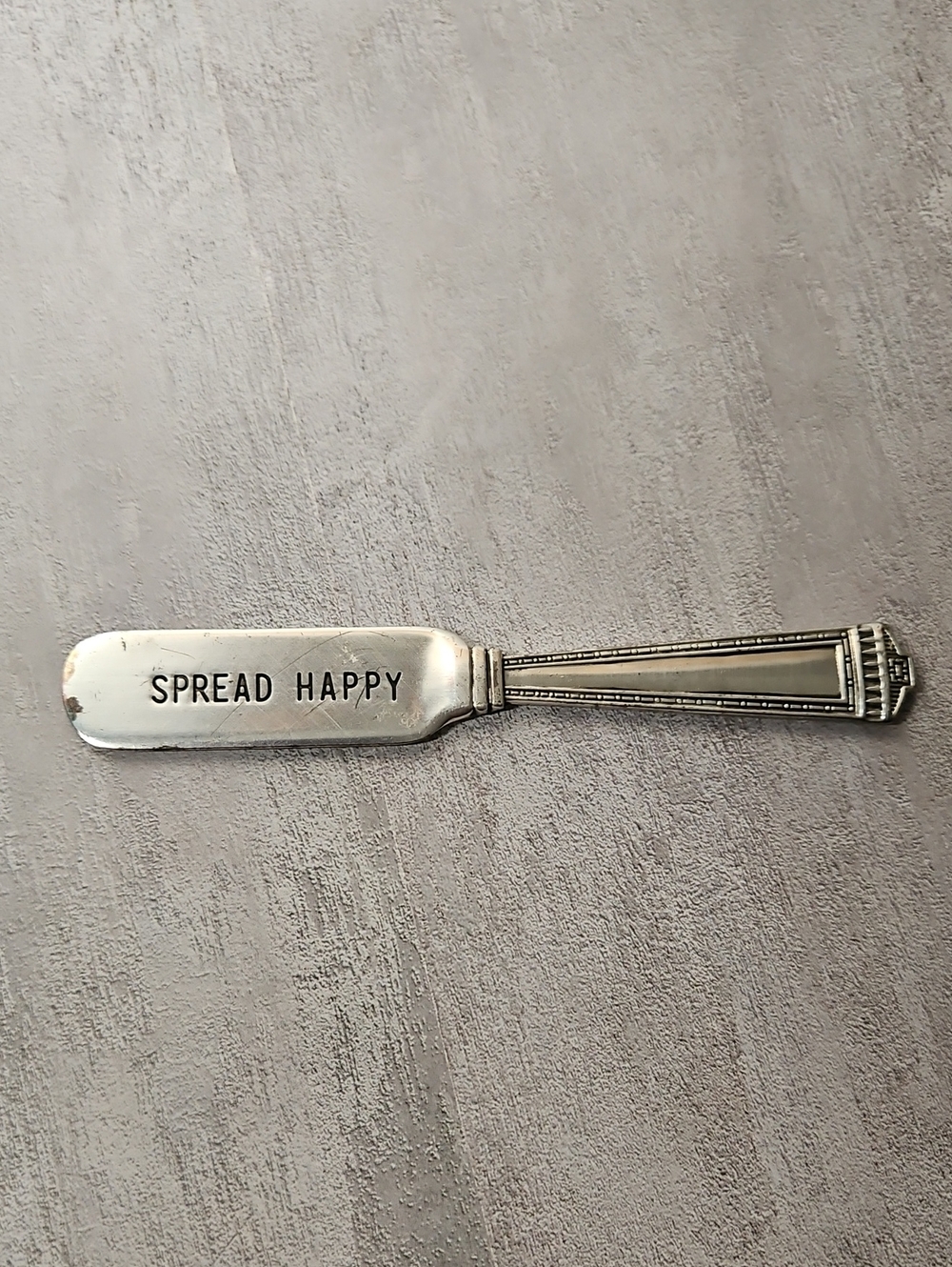 Spread Happy Silver Plated Butter Knife Cheese Spread Knife